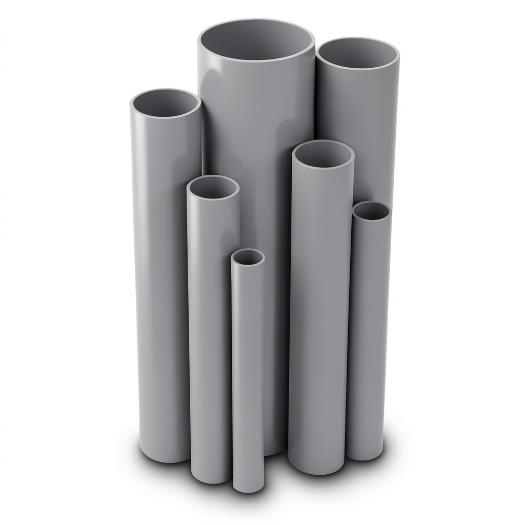 UPVC Pipes Schedule 80 Size 5 Inch Thickness 9.52 mm Gray Color