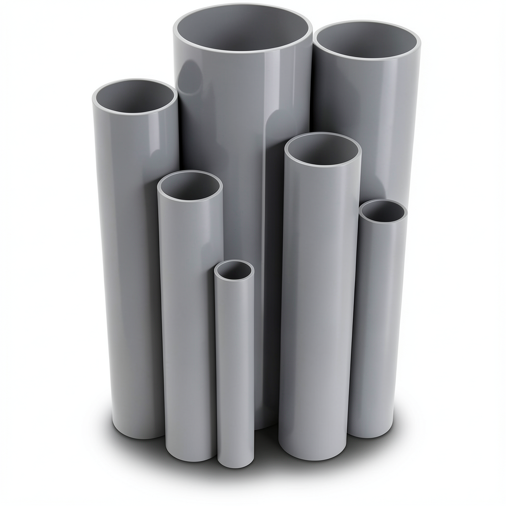 UPVC Pipes 48.4 mm Outside Diameter 2.20 mm Thickness Gray