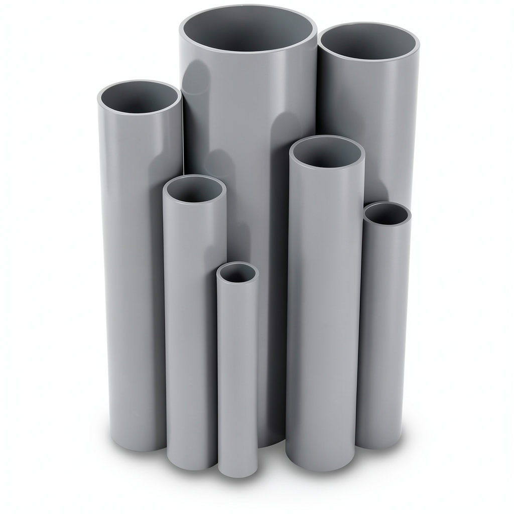 مواسير UPVC قطر خارجي 60.2 مم سمك 1.8 مم لون رمادي