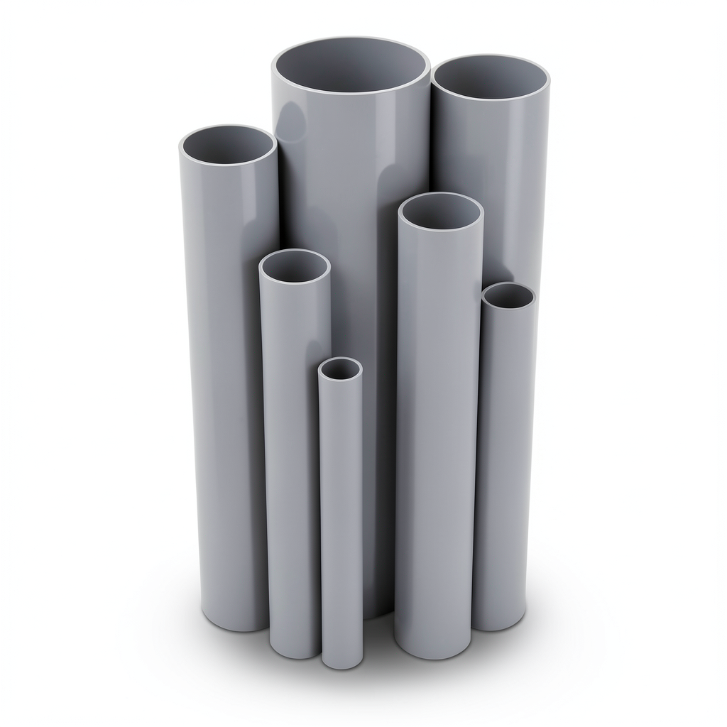 مواسير UPVC قطر خارجي 60.5 مم سمك 2.2 مم لون رمادي