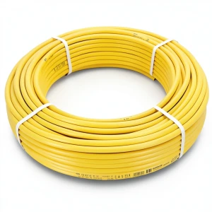 أنابيب HDPE PE 80 ضغط 6 بار قطر خارجي 90 مم سمك 4.1 مم لون أصفر | نيبروبلاست