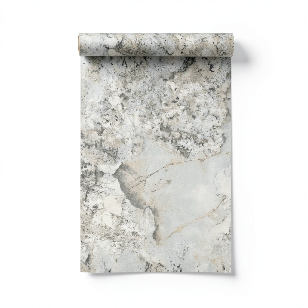 Marble Wallpaper Gray Color 10m x 1.06m, Model 085603