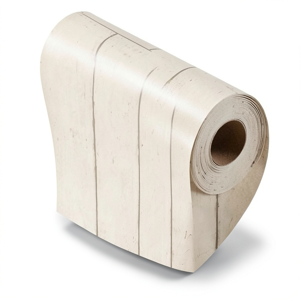 Wooden Wallpaper Beige Color 10m x 0.53m Model 479645