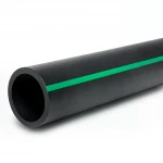 HDPE Polyethylene Pipe  Nominal Pressure 12.5 Bar [PE 80] OD 280 mm  SDR 11  Color Black with Green Stripes | Almona Factory
