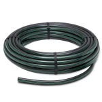 لفة أنابيب HDPE ضغط 4 بار PE 80 قطر خارجي 50 مم SDR 33 أسود مع خطوط خضراء