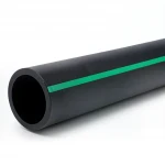HDPE Polyethylene Pipe  Nominal Pressure 12.5 Bar [PE 80] OD 280 mm  SDR 11  Color Black with Green Stripes | Almona Factory