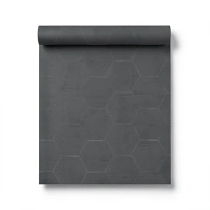 Italian Geometric Wallpaper 10m x 0.73m Dark Gray, Model Z90043