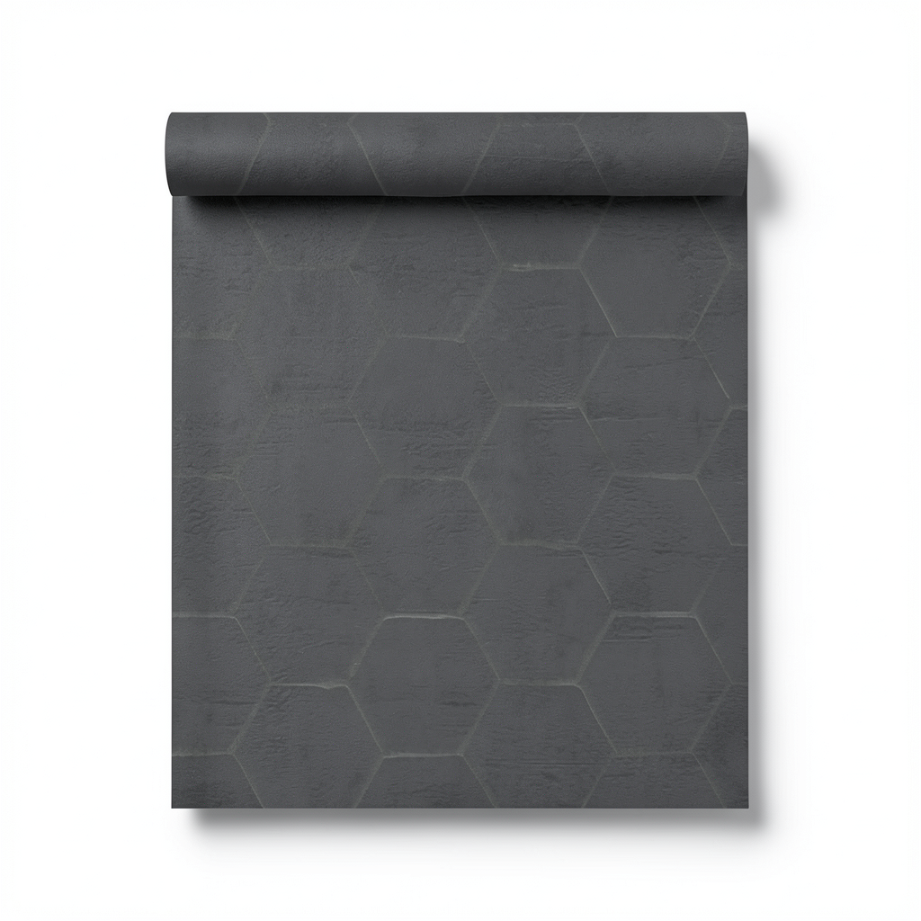 Italian Geometric Wallpaper 10m x 0.73m Dark Gray, Model Z90043