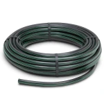 لفة أنابيب بلاستيك HDPE ضغط 4 بار PE 80 قطر خارجي 90 مم SDR 33 أسود مع خطوط خضراء