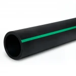 HDPE Polyethylene Pipe  Nominal Pressure 12.5 Bar [PE 80] OD 355 mm  SDR 11  Color Black with Green Stripes | Almona Factory