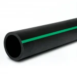 HDPE Polyethylene Pipe  Nominal Pressure 12.5 Bar [PE 80] OD 400 mm  SDR 11  Color Black with Green Stripes | Almona Factory