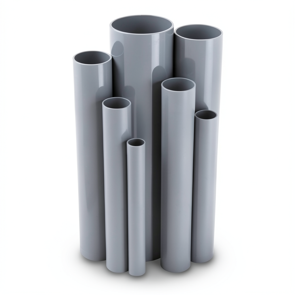 مواسير UPVC جدول 80 مقاس 4 إنش سمك 8.56 مم لون رمادي