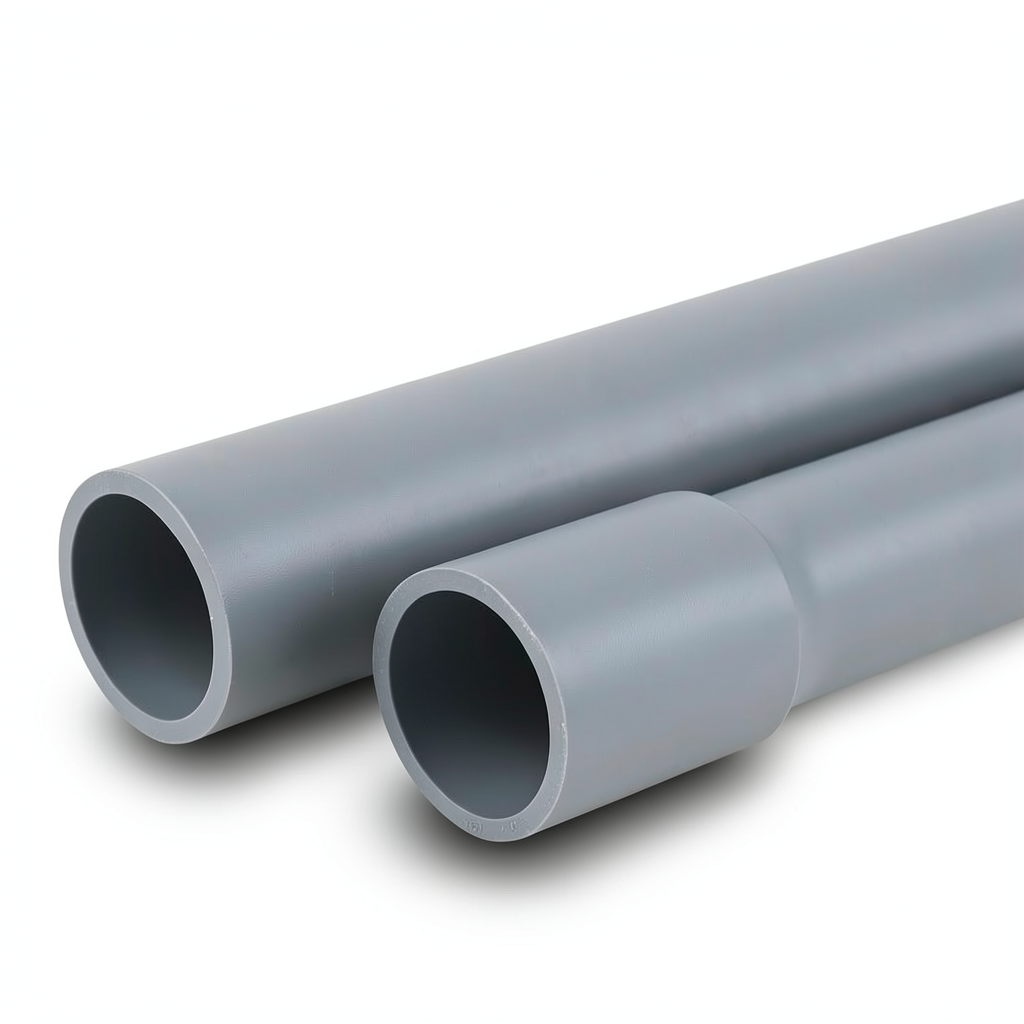 UPVC Pipes Sewage System Nominal Pressure 2 Bar Outside Diameter 450 mm Thickness 3.6 mm Gray