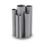 مواسير UPVC جدول 80 مقاس 5 إنش سمك 9.52 مم لون رمادي
