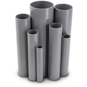 مواسير UPVC ضغط 6 بار قطر خارجي 140 مم سمك 3.8 مم لون رمادي