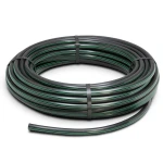 لفة أنابيب بلاستيك HDPE ضغط 4 بار PE 80 قطر خارجي 110 مم SDR 33 أسود مع خطوط خضراء