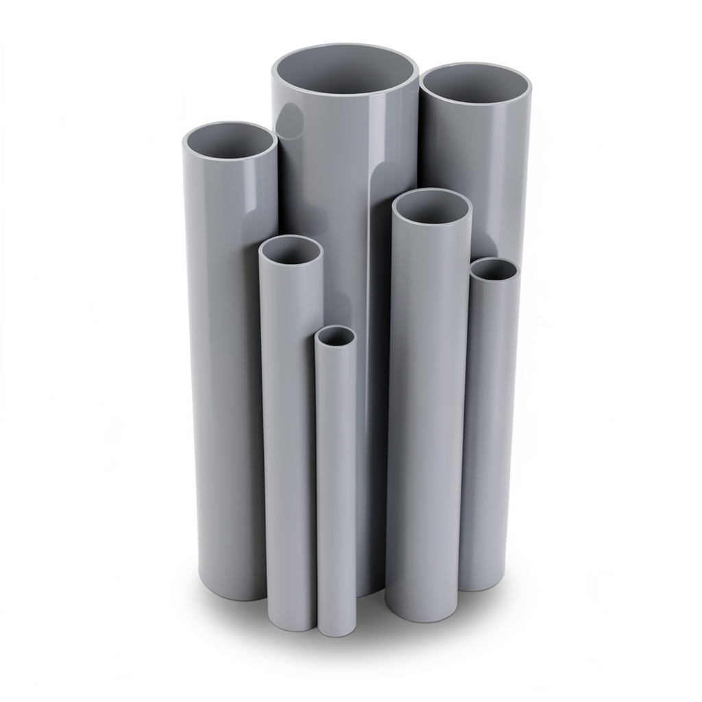 UPVC Pipes Nominal Pressure 9 Bar Outside Diameter 140 mm Thickness 5.5 mm Gray