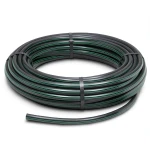 لفة أنابيب HDPE ضغط 6 بار PE 80 قطر خارجي 50 مم SDR 22 أسود مع خطوط خضراء