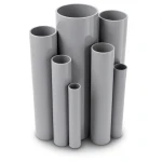 مواسير UPVC ضغط اسمي 15 بار قطر خارجي 140.4 مم سمك 10.4 مم لون رمادي