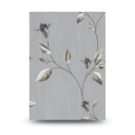 Italian Wall Covering Gray Color, Length 10 m, Width 0.53 m, Model 6249