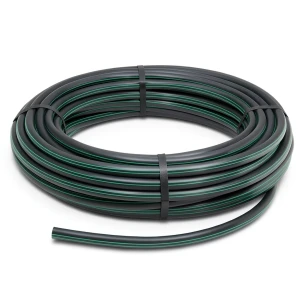 HDPE Plastic Coil Pipe Nominal Pressure 6 Bar PE 80 90 mm SDR 22 Black/Green