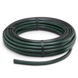 HDPE Plastic Coil Pipe PN 6 Bar PE 80 OD 160 mm SDR 22 Black with Green Stripes