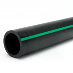 أنابيب HDPE ضغط  16 بار [PE 80] قطر خارجي 225 مم  SDR 9  لون اسود مع خط اخضر | مصنع المنى