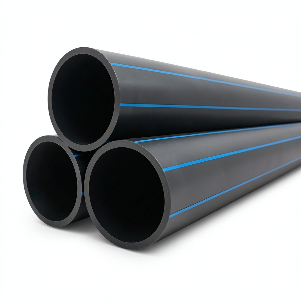 أنابيب HDPE PE 80 ضغط اسمي 10 بار قطر خارجي 140 مم سمك 10.3 مم لون أسود | نيبروبلاست