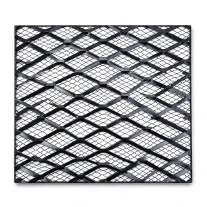 Hot Rolled Steel Expanded Metal Mesh 2.8 mm Thickness 2.44 m Width 7 m Length, Black