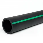 مواسير بلاستيك HDPE ضغط  16 بار [PE 80] قطر خارجي 180 مم  SDR 9  لون اسود مع خط اخضر | مصنع المنى