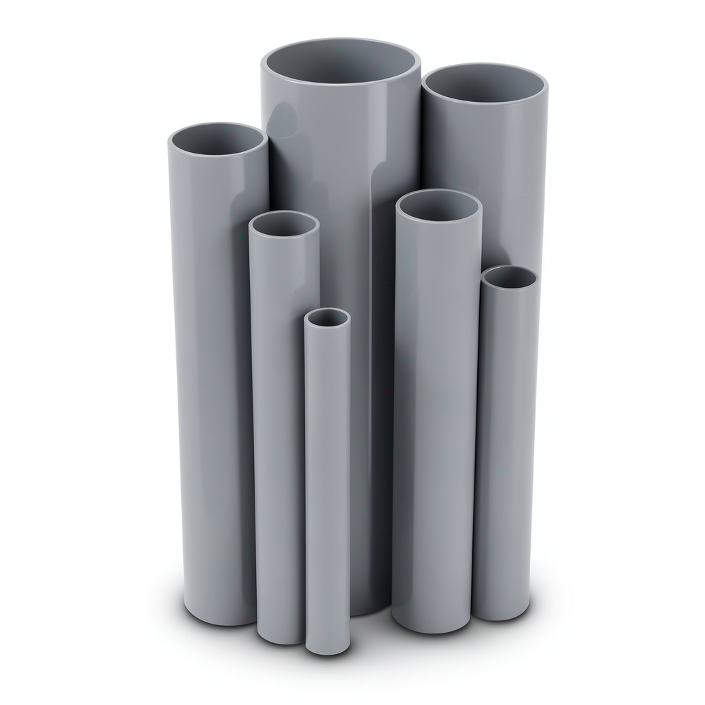UPVC Pipes Nominal Pressure 12 Bar Outside Diameter 168.5 mm Thickness 10.2 mm Gray