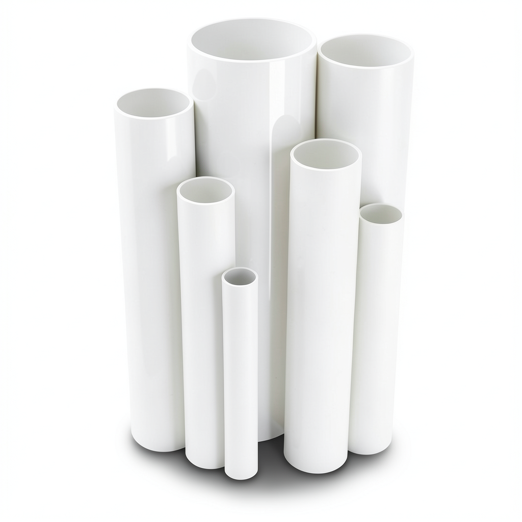 UPVC Pipes Outside Diameter 140.0 mm Thickness 2.6 mm White