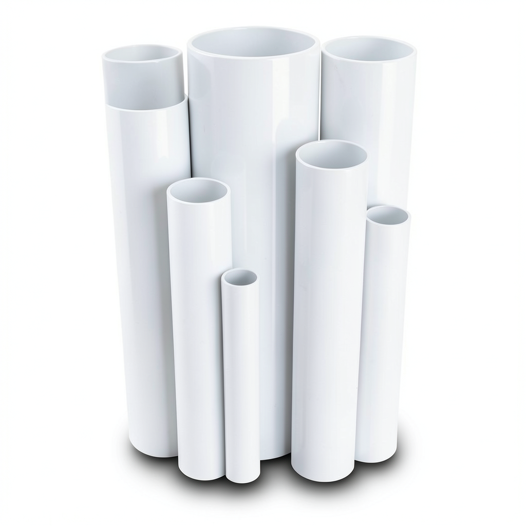 UPVC Pipes Outside Diameter 140.4 mm Thickness 3.1 mm White