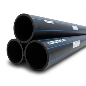 أنابيب HDPE PE 80 ضغط اسمي 10 بار قطر خارجي 200 مم سمك 14.7 مم لون أسود | نيبروبلاست