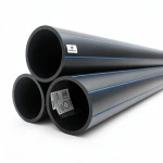 أنابيب HDPE PE 80 ضغط اسمي 10 بار قطر خارجي 225 مم سمك 16.6 مم لون أسود | نيبروبلاست