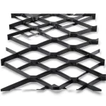 Hot Rolled Black Steel Expanded Metal Mesh Bahri 6 mm Thickness 2.44 m Width 1 m Length
