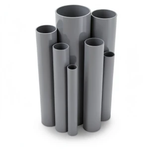 UPVC Pipes Nominal Pressure 15 Bar Outside Diameter 168.5 mm Thickness 12.5 mm Gray