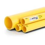 مواسير HDPE PE 80 ضغط 6 بار قطر خارجي 400 مم سمك 18.2 مم لون أصفر | نيبروبلاست
