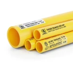 مواسير HDPE PE 80 ضغط 6 بار قطر خارجي 450 مم سمك 20.5 مم لون أصفر | نيبروبلاست