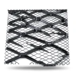Hot Rolled Steel Expanded Metal Mesh 2.8 mm Thickness 2.44 m Width 7 m Length, Black