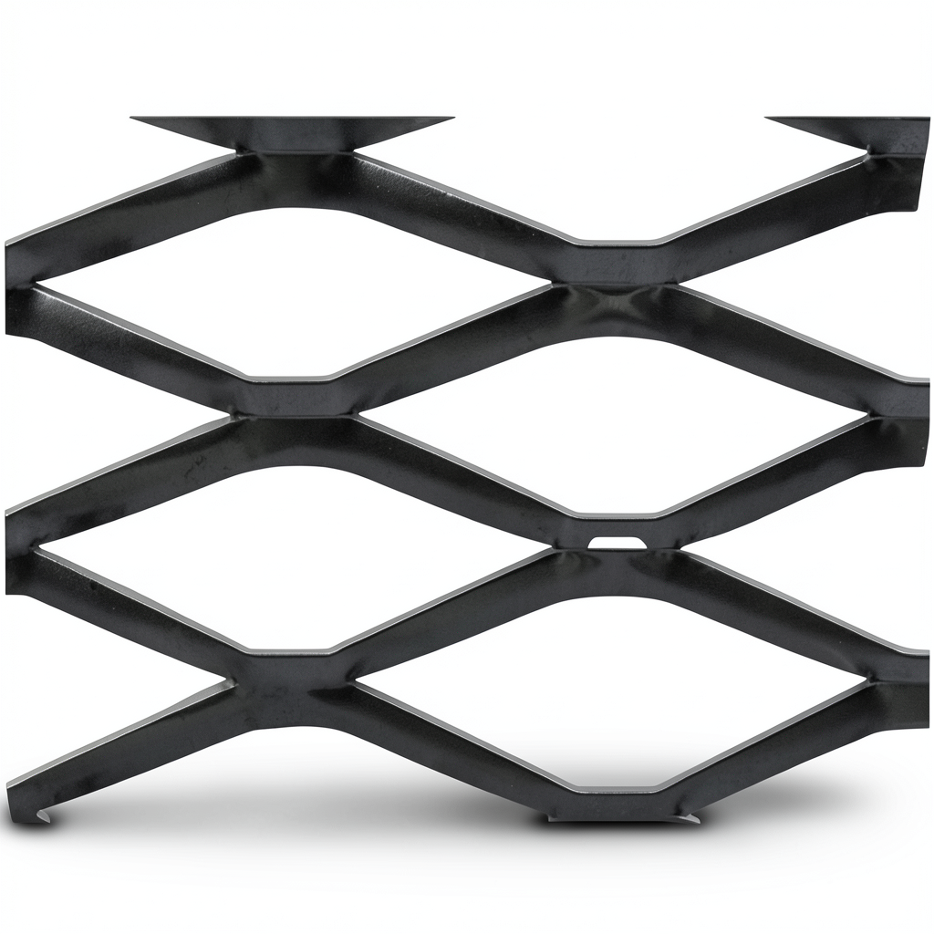 Hot Rolled Black Steel Expanded Metal Mesh Bahri 4.8 mm Thickness 2.44 m Width 3 m Length