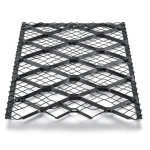 Hot Rolled Black Steel Expanded Metal Mesh 3 mm Thickness 2.44m Width 7m Length