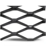 Hot Rolled Black Steel Expanded Metal Mesh Bahri Thickness 5.8 mm Width 2.44 meter Length 2 M