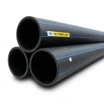 أنابيب HDPE PE 80 ضغط 10 بار قطر خارجي 450 مم سمك 33.1 مم أسود | نيبروبلاست