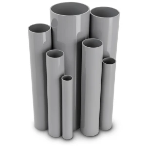 UPVC Pipes Outside Diameter 140.4 mm Thickness 3.1 mm Gray