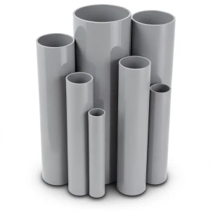 UPVC Pipes 15 Bar Pressure 168 mm Diameter 10.8 mm Thickness Gray
