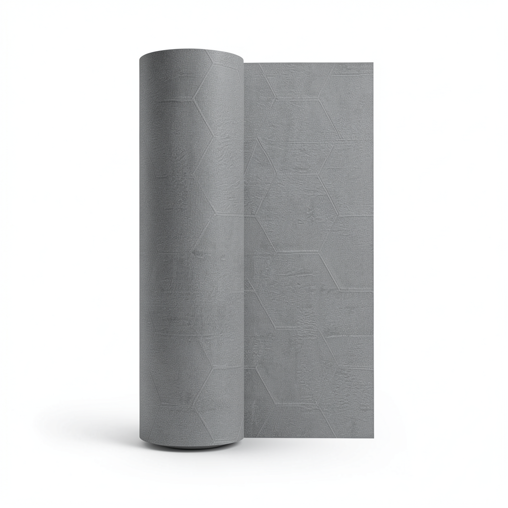 Italian Geometric Wall Covering 10m x 0.73m, Grey Color