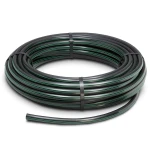 لفة أنابيب HDPE ضغط 6 بار PE 80 قطر خارجي 125 مم SDR 22 أسود مع خطوط خضراء
