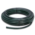 لفة أنابيب HDPE ضغط 6 بار PE 80 قطر خارجي 125 مم SDR 22 أسود مع خطوط خضراء