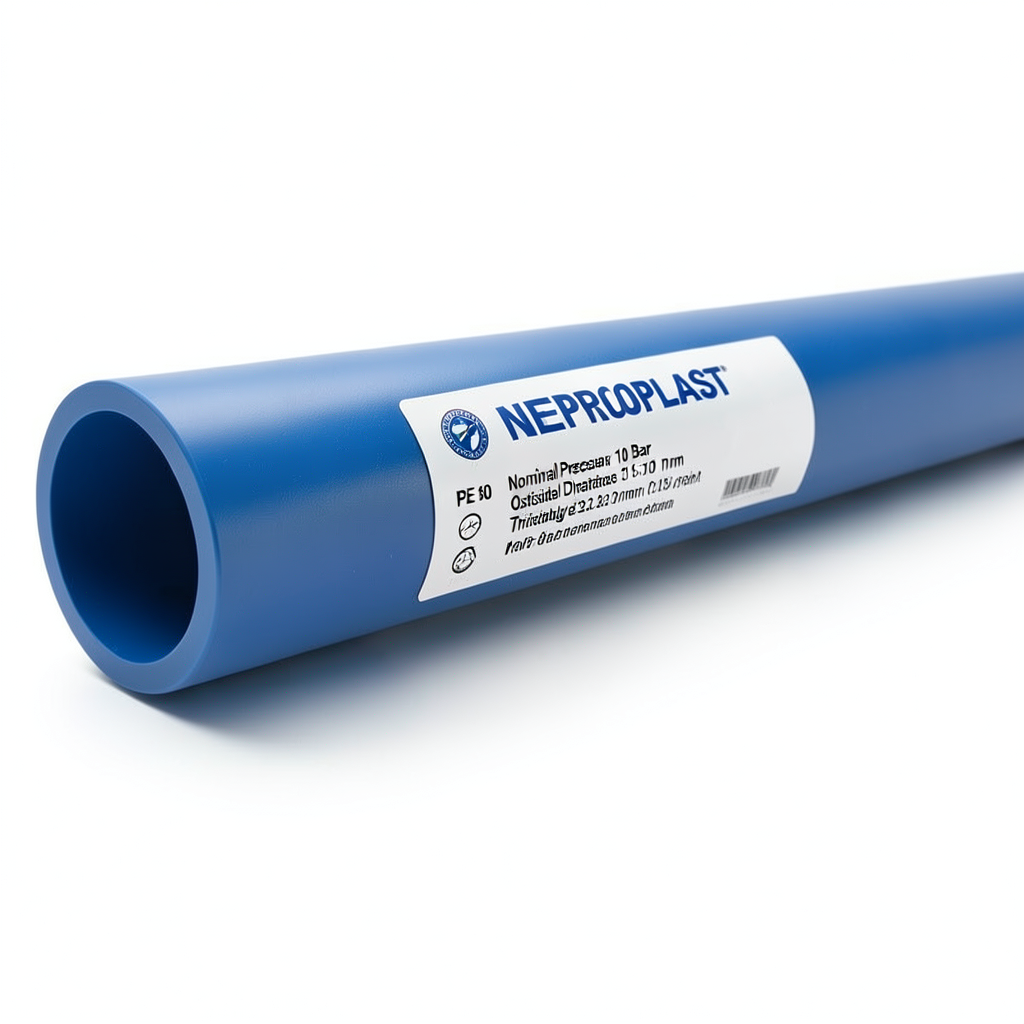 HDPE Pipes PE 80 Nominal Pressure 10 Bar Outside Diameter 315 mm Thickness 23.2 mm Blue | NEPROPLAST